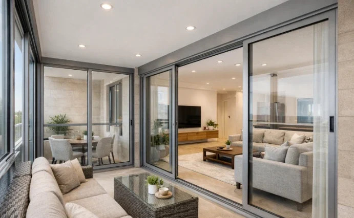 סגירת מרפסות בחלונות הזזה