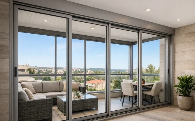 סגירת מרפסת עם חלונות הזזה